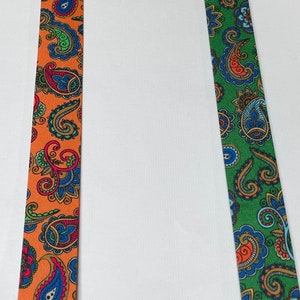 Paisley paisley pattern satin bias binding, 2 cm wide folded bias binding, sold by the meter