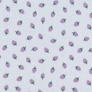 Fruit printed oilcloth in PVC coated cotton with yellow strawberry pattern on a pink background, sold in multiples of 10cm X142cm image 4