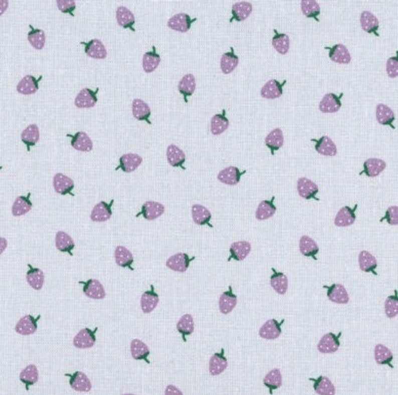 Fruit printed oilcloth in PVC coated cotton with yellow strawberry pattern on a pink background, sold in multiples of 10cm X142cm image 4