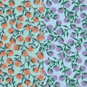 Toile cirée imprimé fruits en coton enduit PVC motif orange, vendu par multiples de 10cm X142cm image 2
