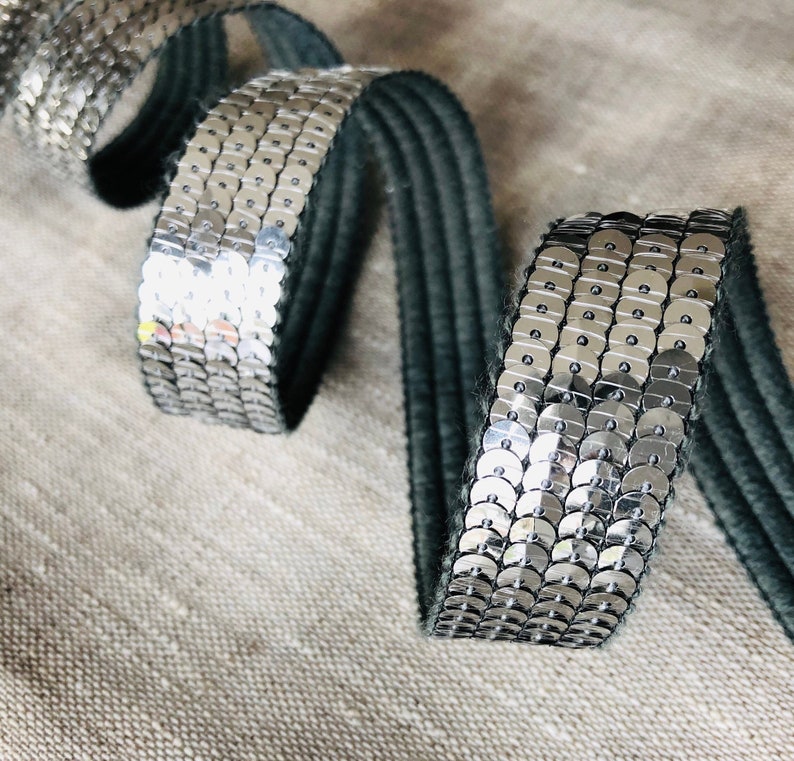 Bandes élastiques à Paillettes Or Argent De 5 Mètres, 10/20/30mm