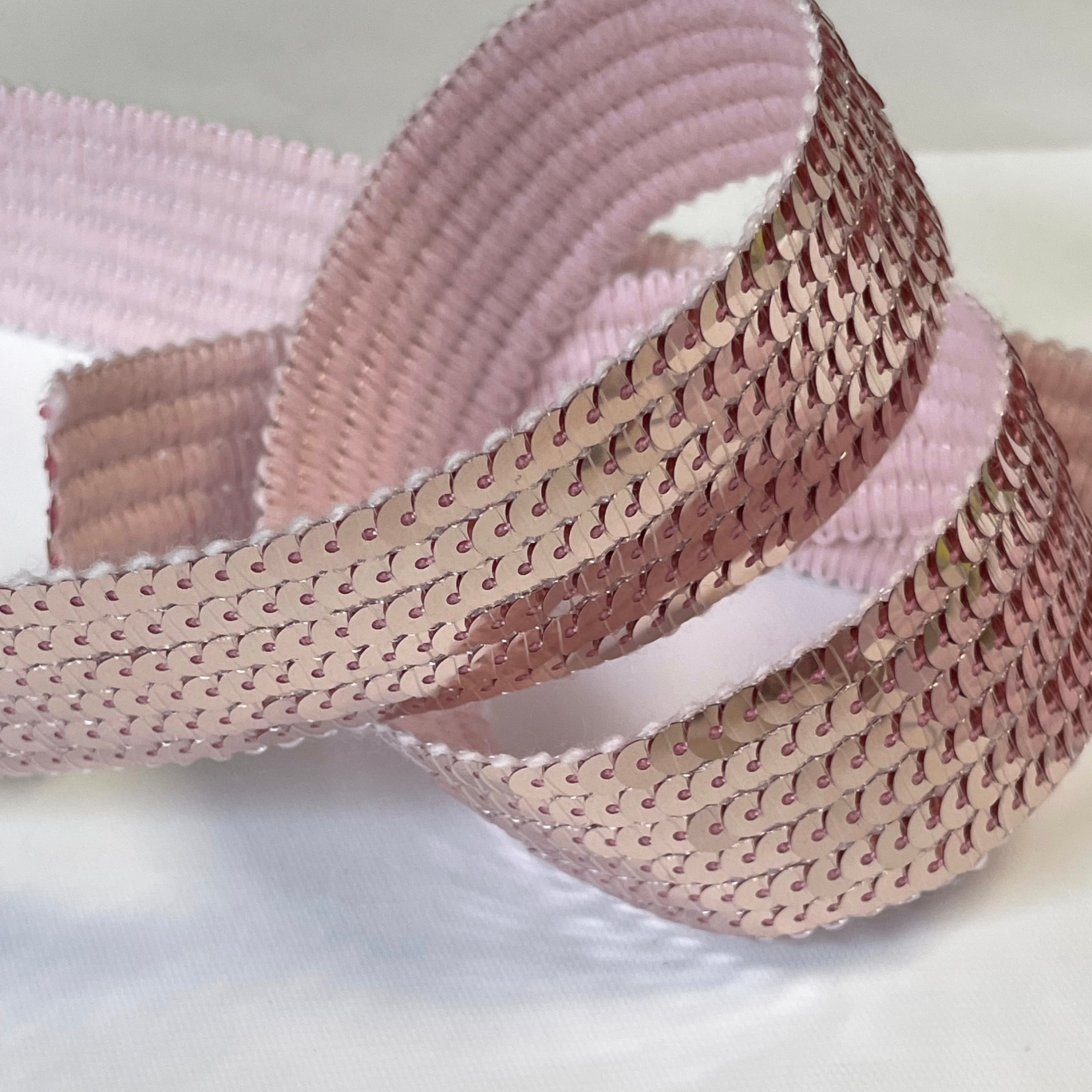 Pink Sequin Ribbon 10 Meters 