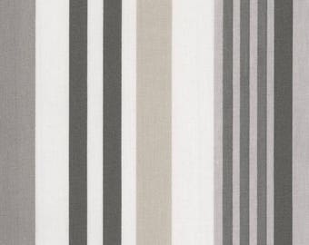 Waxed canvas stripes vertical gray taupe and grey antracithe