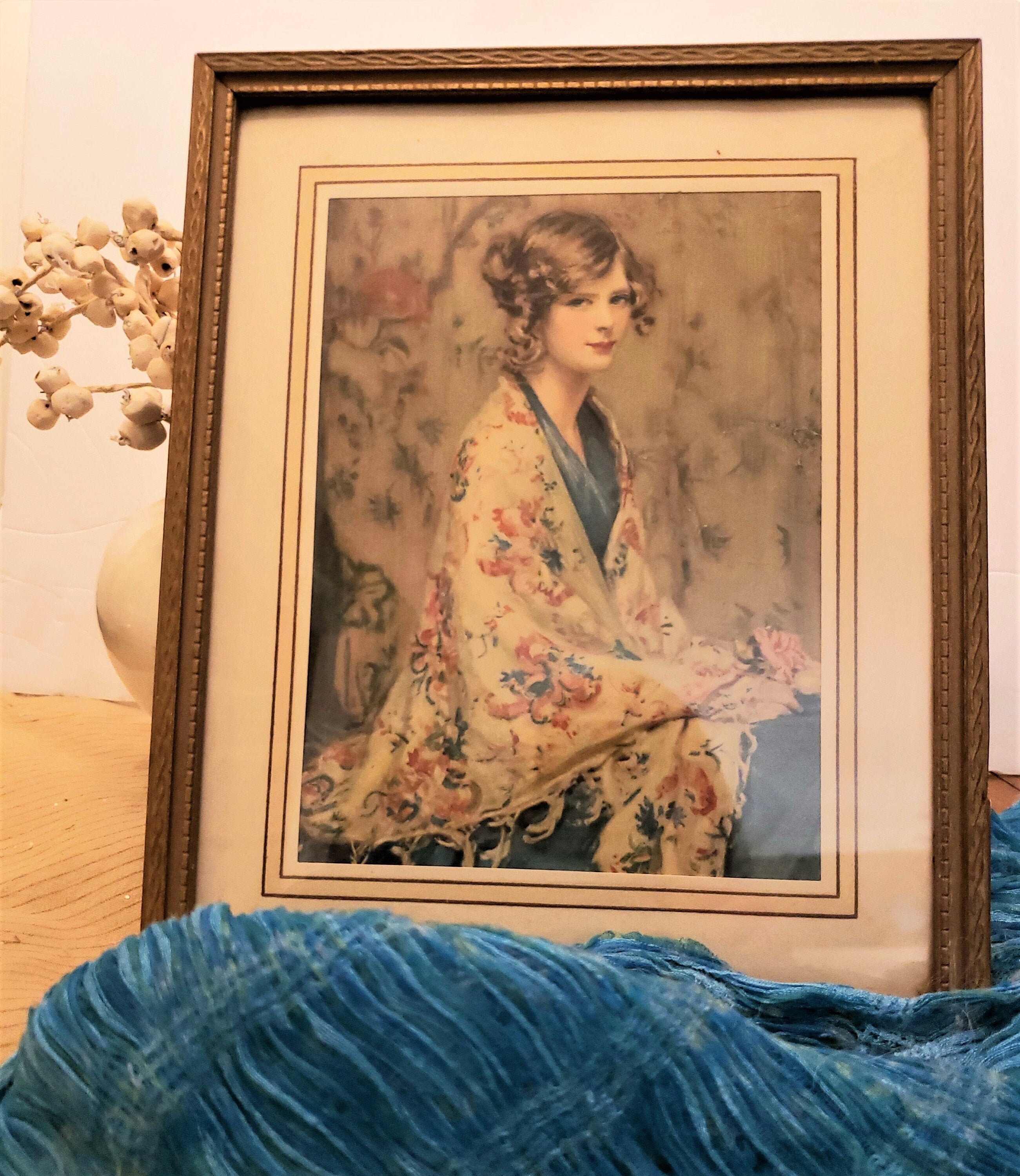 Alice blue top gown print