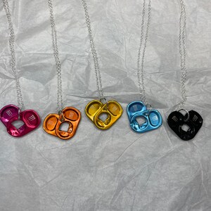 Energy tab heart necklaces