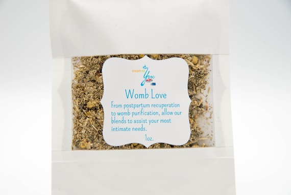 Organic Womb Love Yoni V-Steam Blend Infused w/Rose Quartz Semi-Precious Stones