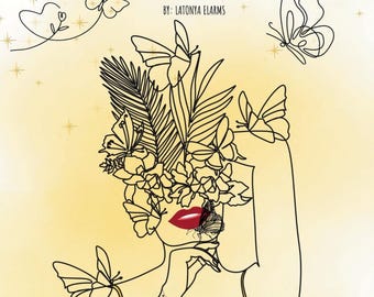 150 ページの印刷可能な PDF ダウンロードのみ!!! 「レジリエンスの響き: 31 日間の自己肯定と塗り絵の本」 | セルフケア アクティビティ ブック