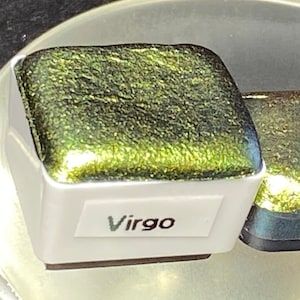 Virgo from Zodiac series of 12 Handmade Super Chrome Color Shift Artisan Watercolor Paint