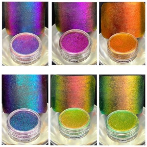 Pigmenti per Mardi Gras, Vivid Intense Colorshift Chameleon, Resina epossidica di qualità cosmetica, Cere da sciogliere, Bombe da bagno, Saponi, Acquerelli, Trucco per occhi e unghie