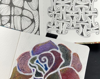 Cotton Watercolor Paper Sketchbook: Travel Art Journal (5x5 Inch)