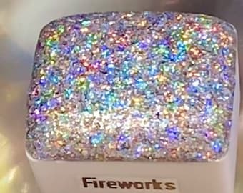 Fireworks is an EXPLOSION of Extreme Holographic Flake Handmade Artisan Watercolor Paint, Holo Metallic Shimmer Sparkle color explosion