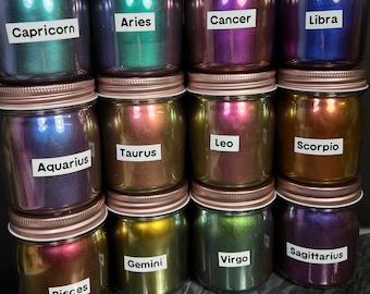 Série Zodiac Pigments Chrome Colorshift Hypershift Supershift Chameleon Savons en résine époxyde de qualité cosmétique Aquarelles Maquillage Ongles Peintures