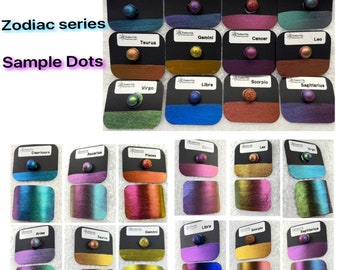 Zodiac DOTS a budget friendly sample series of Handmade Super Chrome Color Shift Watercolor Paint