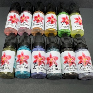 Holographic Alcohol Ink Set: GEMS Vivid Resin Art Inks