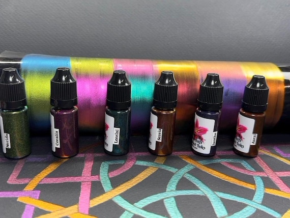Mermaid Colorshift Alcohol Inks: Hypershift Chrome Art Inks - Set of 6