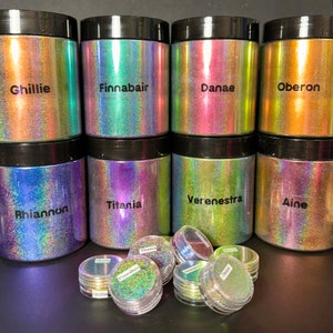 Colorshift Holographic Pigment Set: Cosmetic Grade Resin, Nail Art, Soap Making