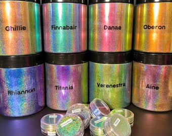 Colorshift Holographic Pigment Set: Cosmetic Grade Resin, Nail Art, Soap Making