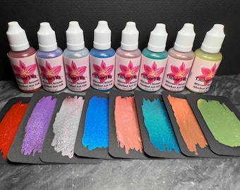 Mirror Chrome Alcohol Inks: Metallic Shimmer Art Inks - 8 Colors