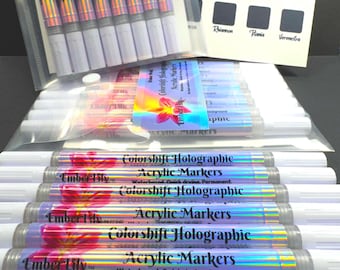 Colorshift Holographic Acrylic Markers: Fairy Ring Set - Etsy