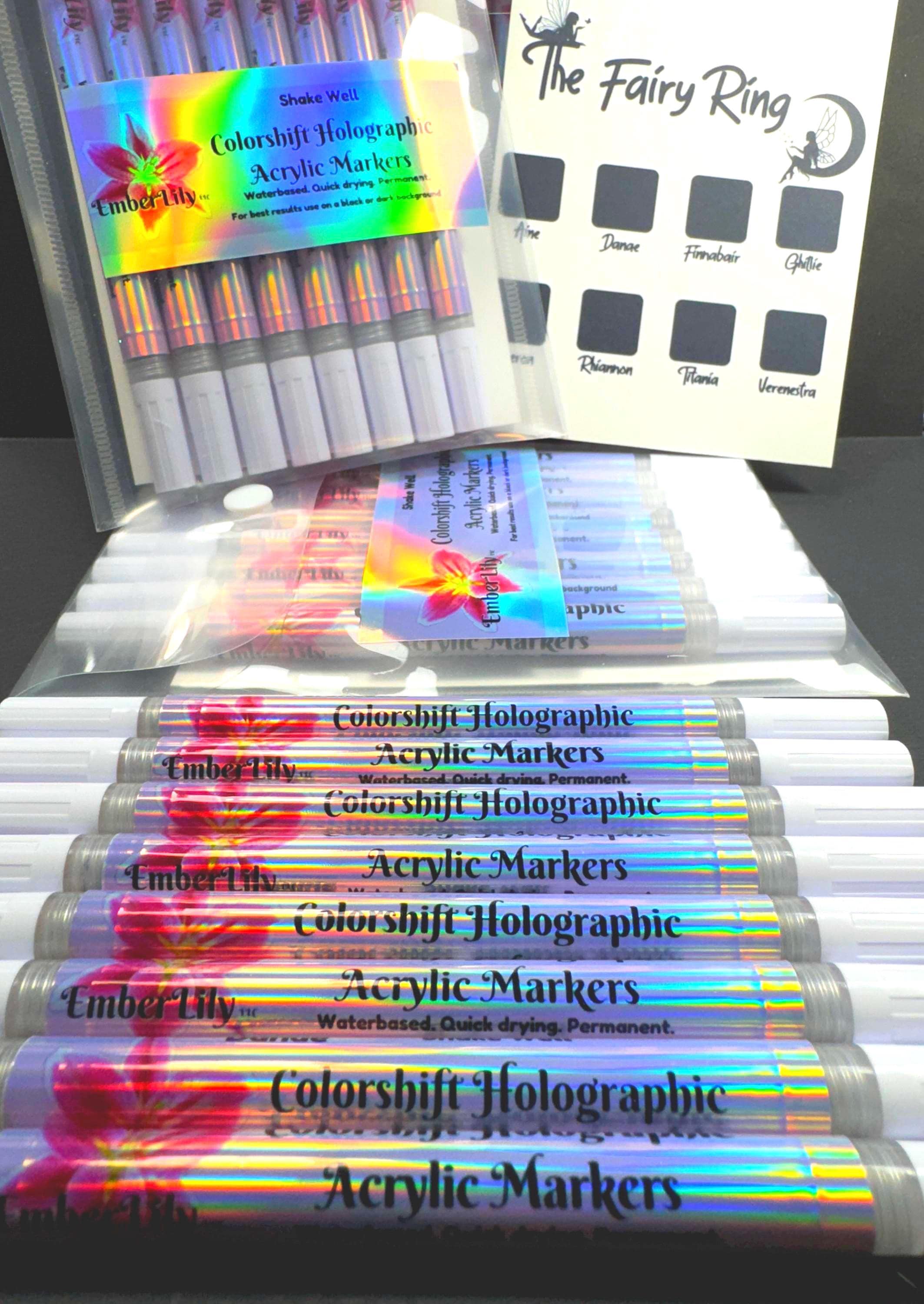 Colorshift Holographic Acrylic Markers: Fairy Ring Set - Etsy