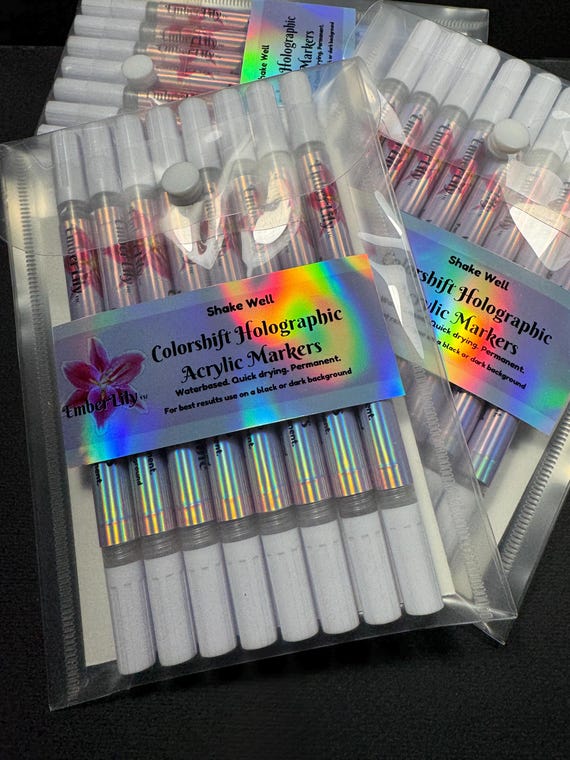 Colorshift Holographic Acrylic Markers: Fairy Ring Set - Etsy