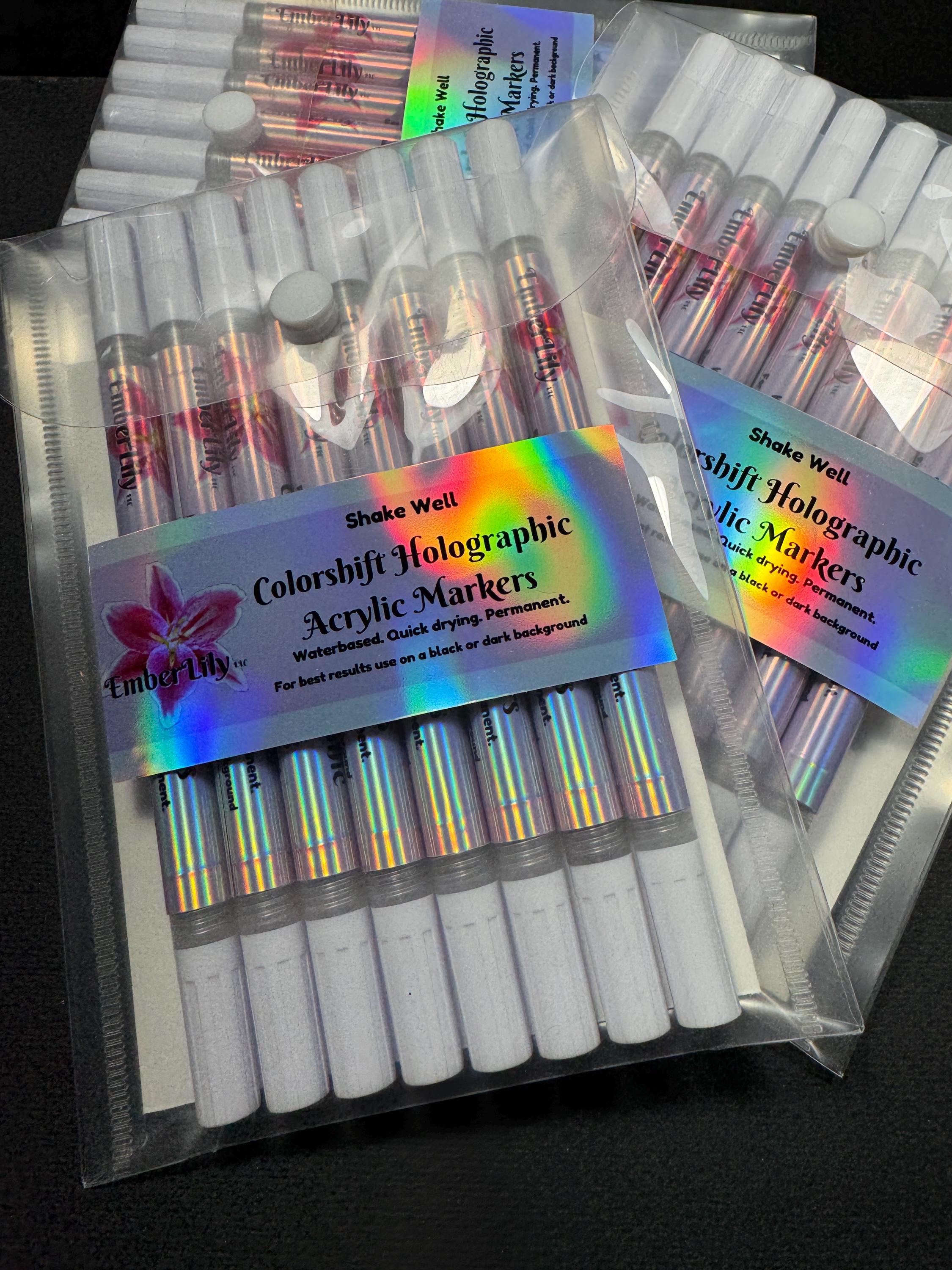 Colorshift Holographic Acrylic Markers: Fairy Ring Set - Etsy