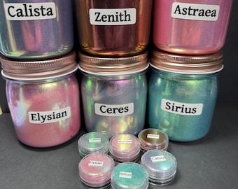 Colorshift Pigment Set: Ethereal Moonlight Series, Multichrome Pastel Pigments