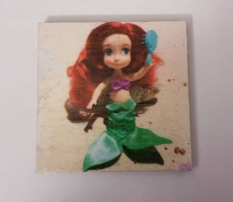 Handmade Magnets set of 4 Little Mermaid Toy inspired scenes 2\u00d72
