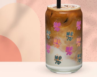 Vaso de lata de cerveza Flower Pop