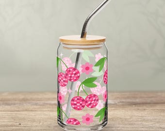 Vaso de cerveza Disco Cherry en forma de lata