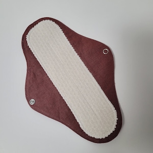 Feminine cloth reusable pads - waterproof/oeko-tex linen - Large/regular size