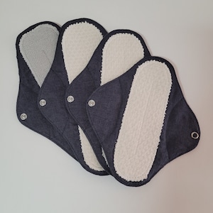 Feminine Tuch Wiederverwendbare Pads - wasserfest/öko-tex Leinen - Mittlere Größe