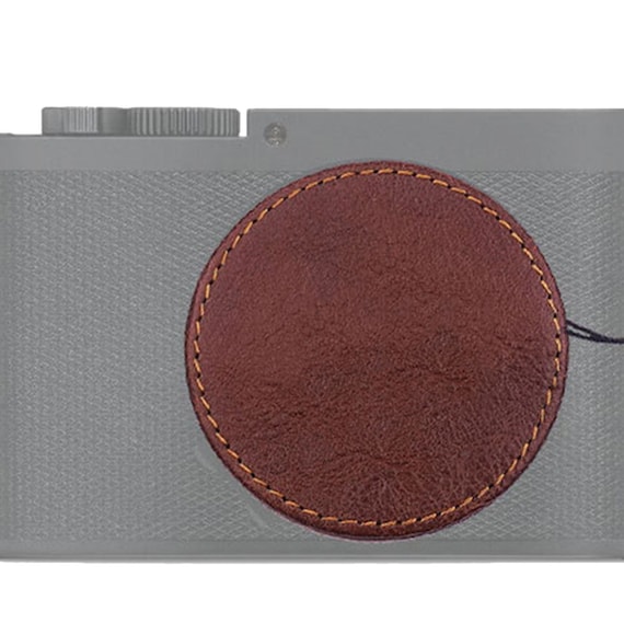 Designed for Leica Q Q2 Q3 Tighten Lens Cap Handmade Cowhide leather  ** Lens cap only !!! camera Case not included** **