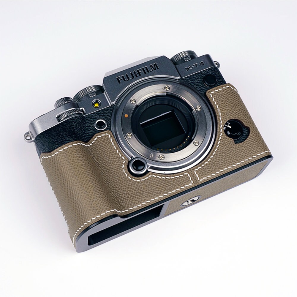 Premium Edition Fujifilm fuji XT4 Handmade Half Case Cowhide leather