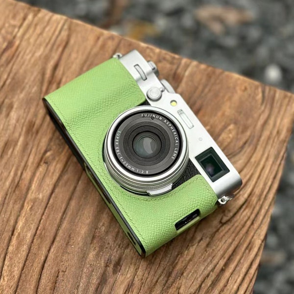 Premium Edition Fujifilm fuji X100VI X100V I Handgemaakte Half Case lederen cameratas Beschermer Holster hoes Lensdop SD & batterijtoegang