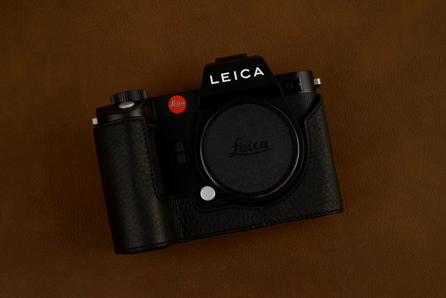 LEICA SL2 SL 2 handmade half case leather Camera bag Artisan Etsy