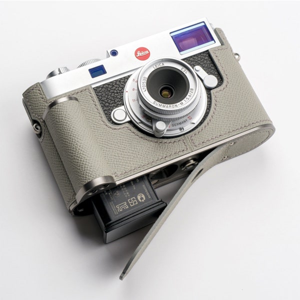 Premium Edition Leica M11 TYP2416 M11P Handmade Half Case Cowhide leather insert Camera bag Protector Aluminium alloy Base battery access