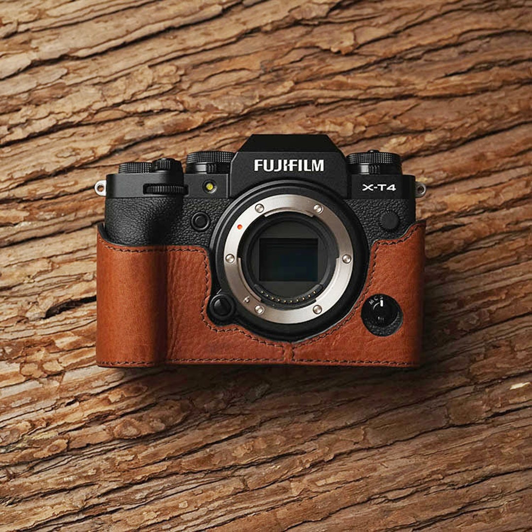 Premium Edition Fujifilm Fuji XT5 Handmade Half Case Cowhide Leather Camera  Insert Bag Protector Holster Sleeve SD Battery Access 