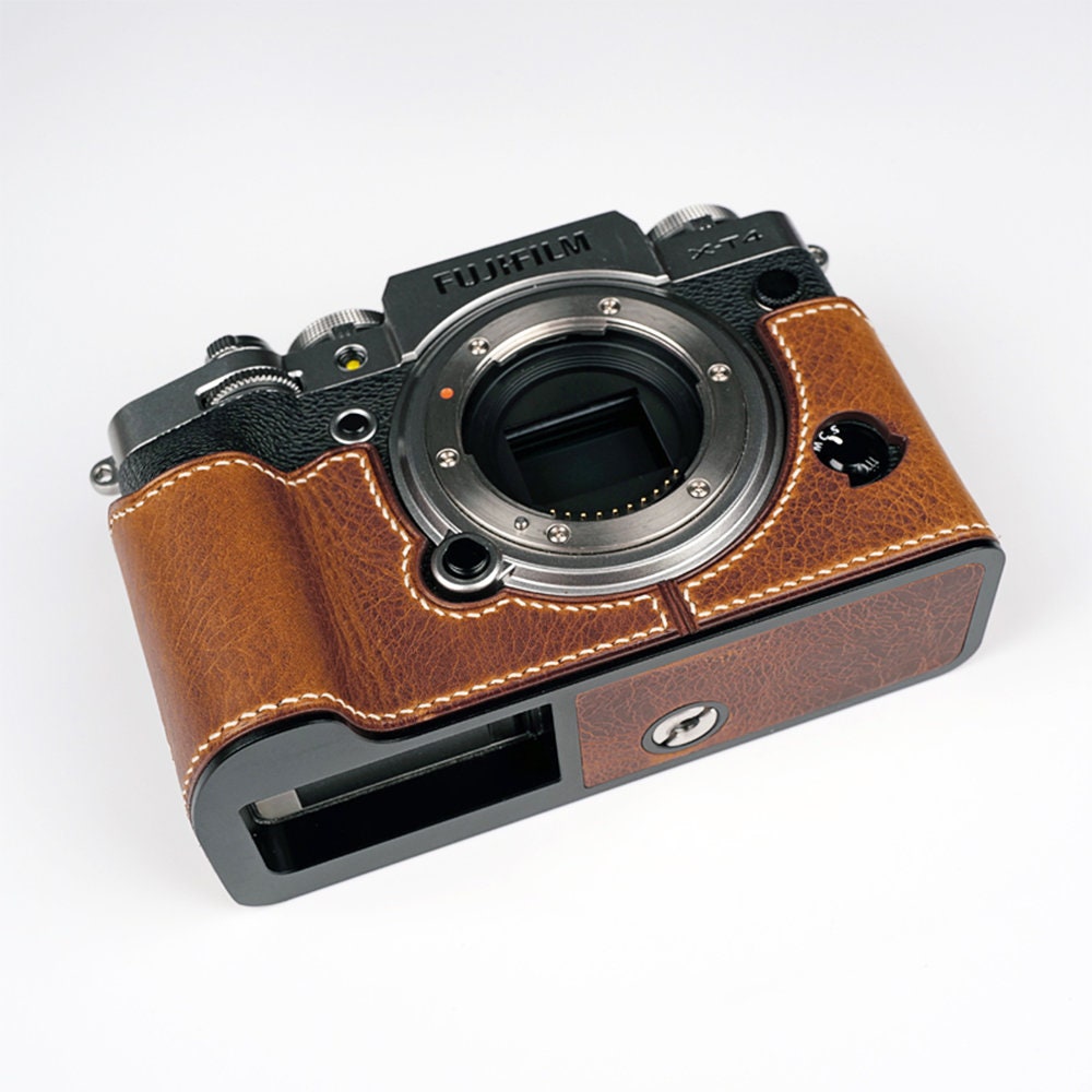 Premium Edition Fujifilm fuji XT4 Handmade Half Case Cowhide leather