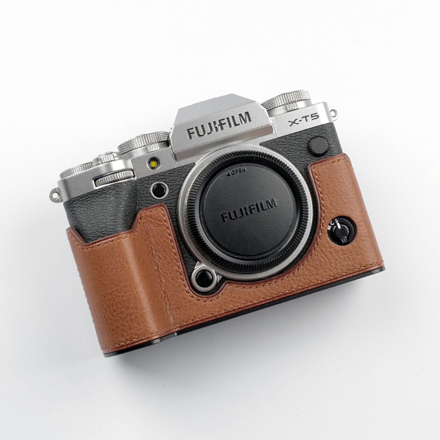 Genuine Leather Camera Half Case For Fujifilm XT5 Fuji X-T5 Cover Bag  Protecter