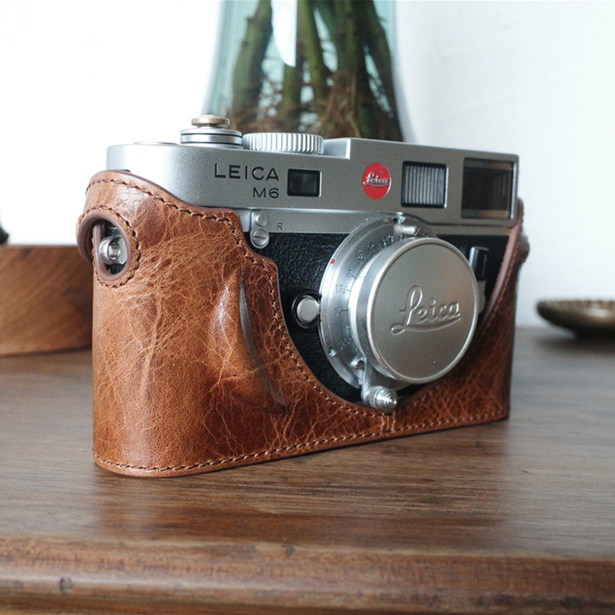 For Leica Q2 Palm Print Holster Without Grip Vintage Protective Accessory  Handwork Photo Camera Genuine Leather Cowhide Bag Case