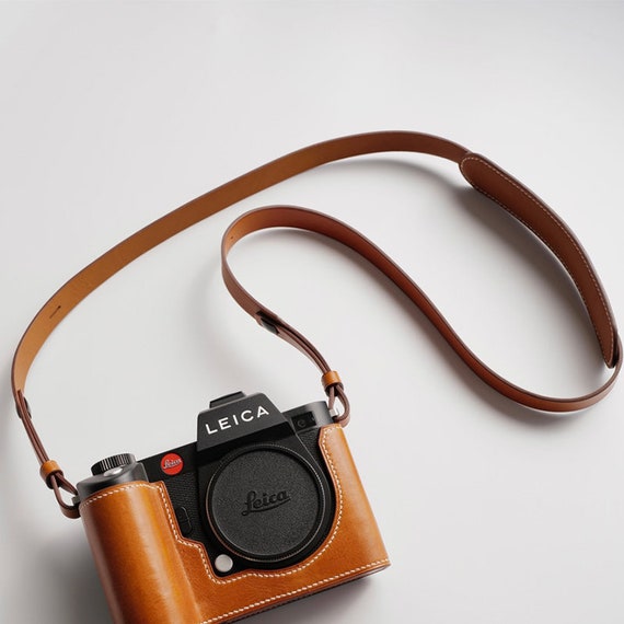 Premium Edition Leica SL SL2 SL 2 SL2-S Handmade leather hand stitch Strap ** Strap only** lanyard Extended Strap Neck Strap Padding Strap