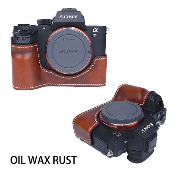 Premium Edition Sony A7II A7RII A72 A7M2 A7RM2 Handmade Cowhide leather hand stitch Half Case Holster sleeve Camera bag HandGrip ordermade