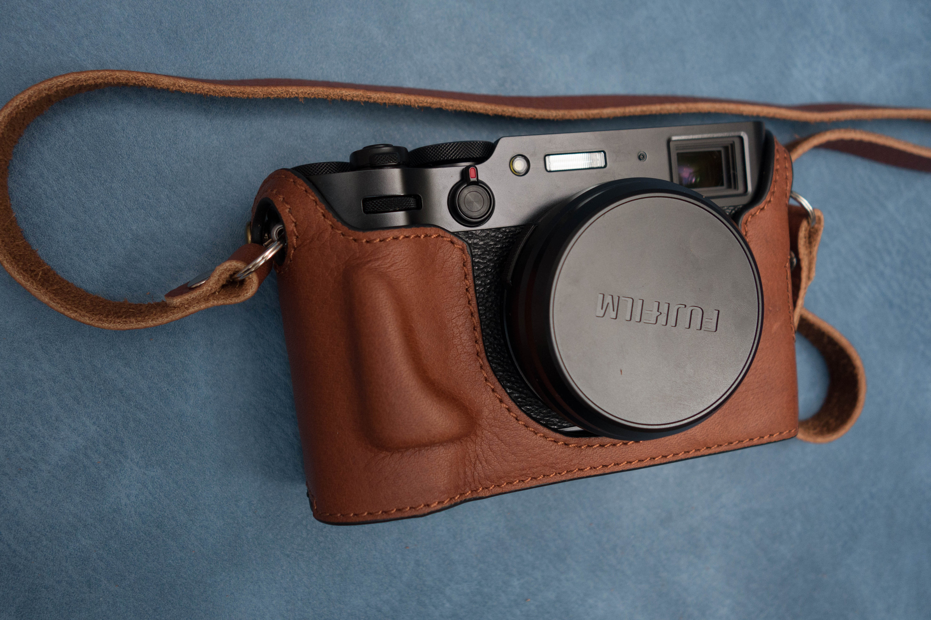 HALF CASE STRAP Fujifilm fuji X100V Handmade Half Case Etsy