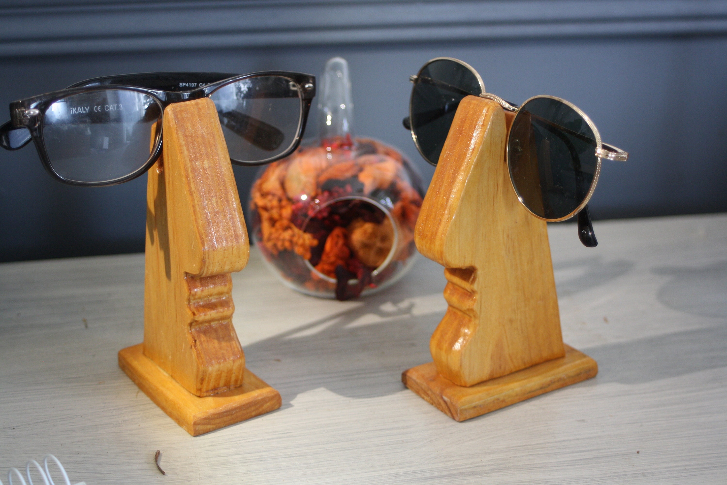 Porte-lunettes En Bois 3D Forme Animal (teckel) - Support Original Pour Lunettes De Vue Ou Soleil - Déco Bureau, Cadeau