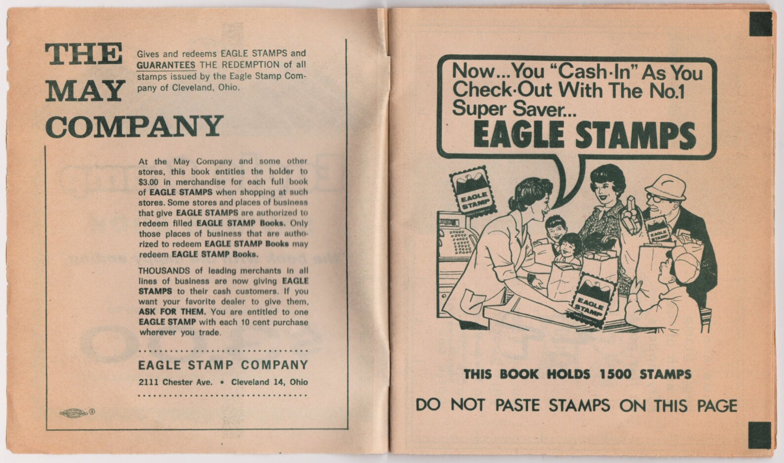 Antique May Company Eagle Stamp Savings Book Cleveland Ohio Etsy