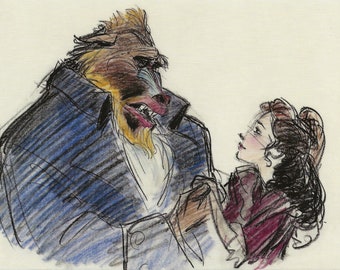 Very Cool Beauty and the Beast Postcard, The Art of Disney Postcard, Disney Movie Postcards, Postcrossing, Postcard Art, Snail Mail