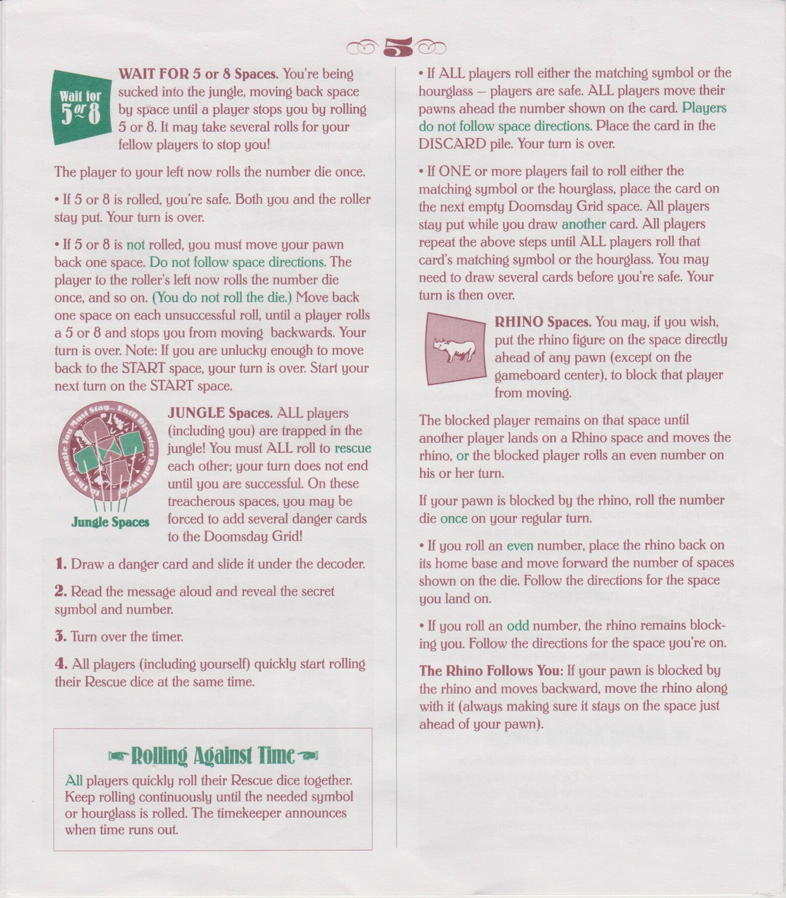 Jumanji Board Game Instructions Classic Board Game Etsy