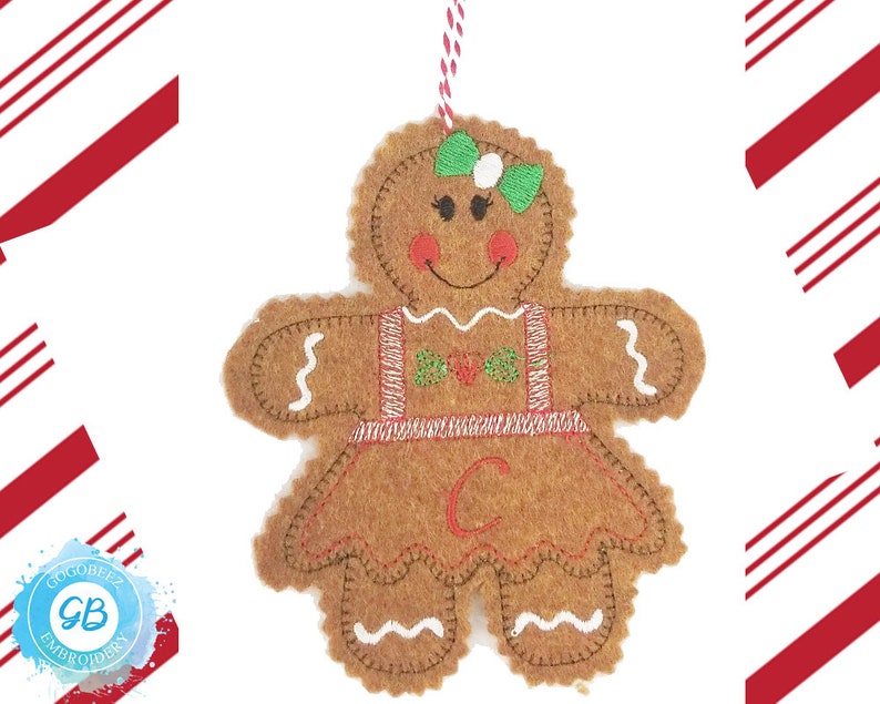 Gingerbread Ornament Family Embroidery Design Set of 6 in Etsy