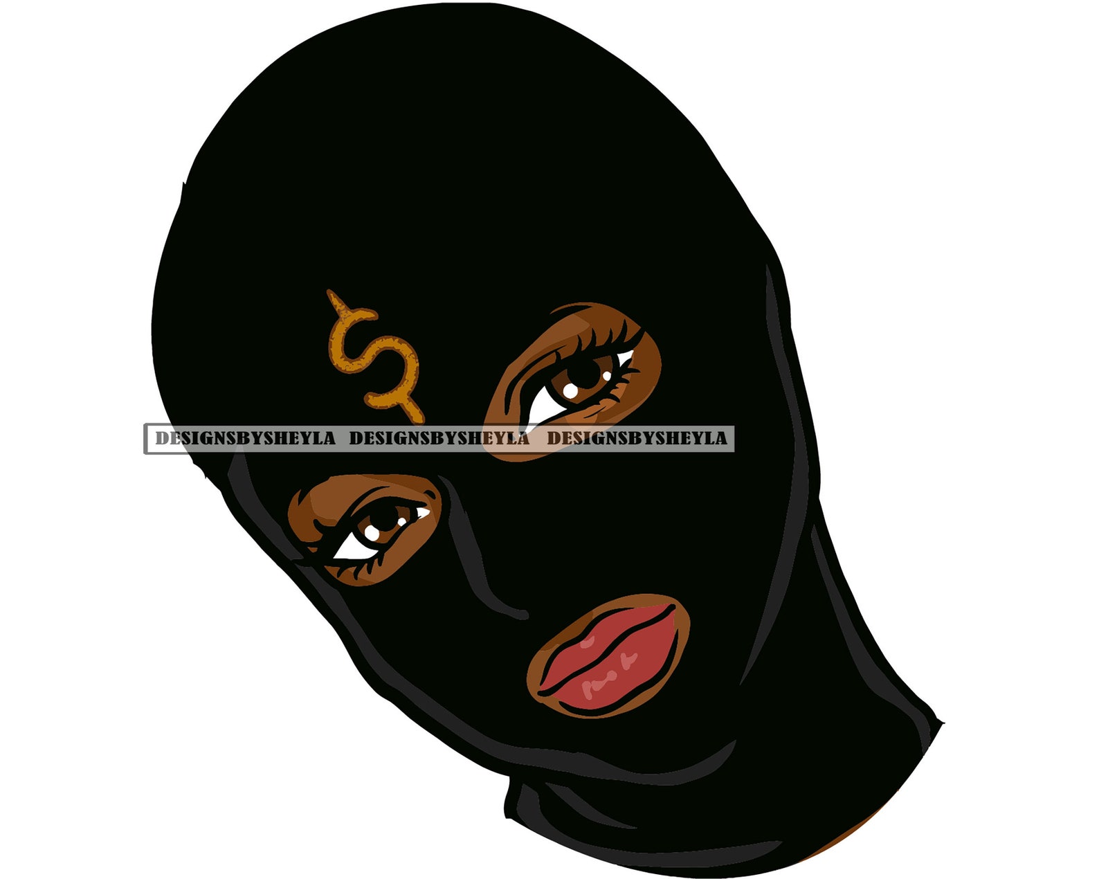 Beautiful Afro Woman Wearing Ski Mask Face Covering Protecting Etsy